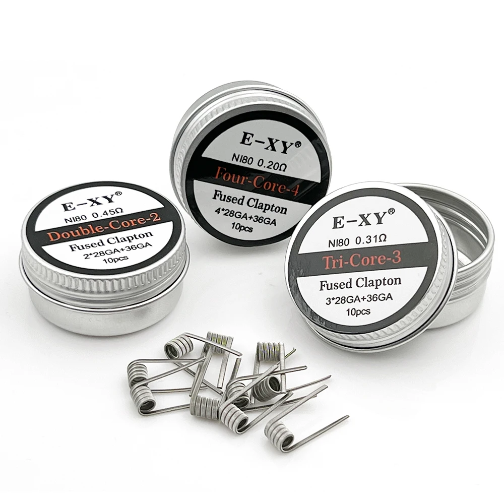 Clapton Wire Pre Built - Ni80 프리빌트 코일, 28GA 36GA 융합