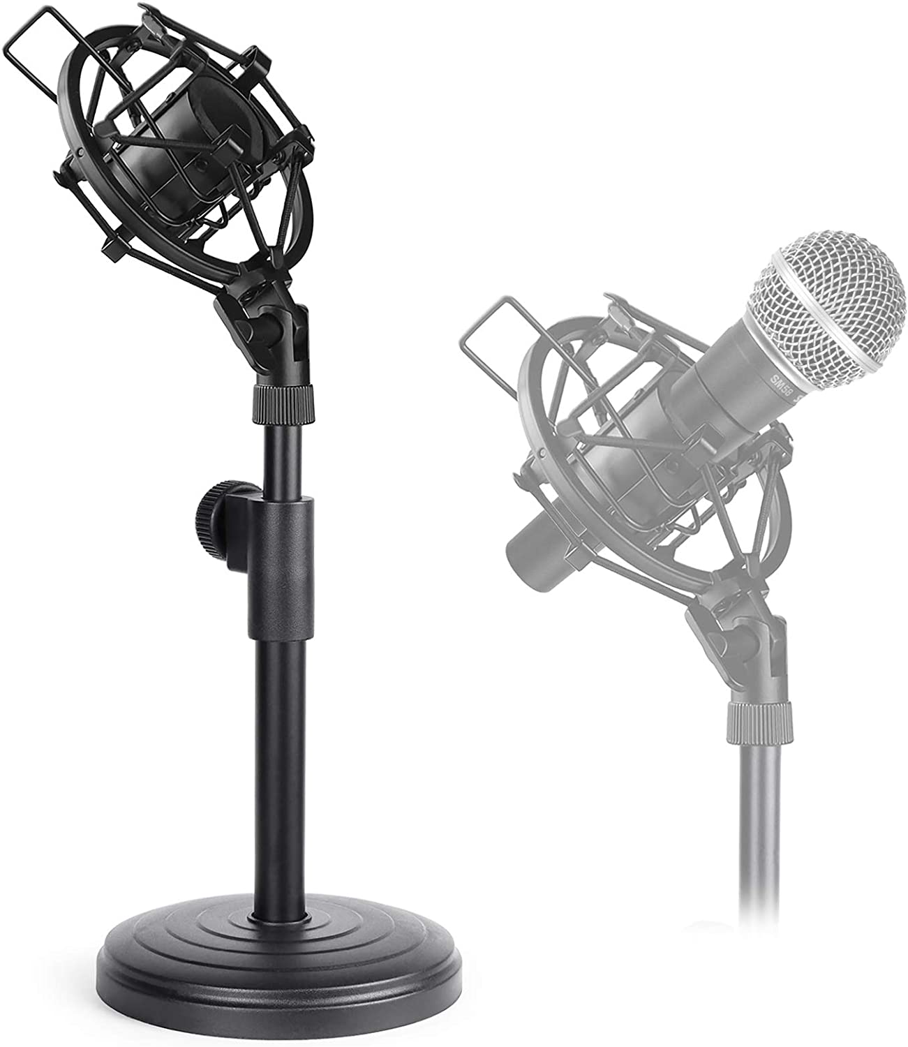 Shure Mic Sm58 - 책상 마이크 스탠드, 조정 가능한 테이블