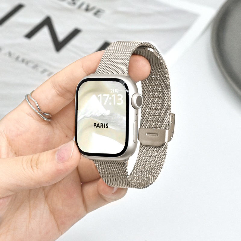 애플워치 밴드 44mm 40 45 41 46 42 38 - Mesh Coil Strip 리뷰 및 가격