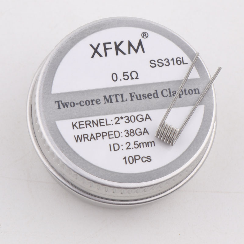 새로운 XFKM 10 개/상자 NI80/A1/SS316 - Clapton Wire Pre Built 리뷰 및 가격