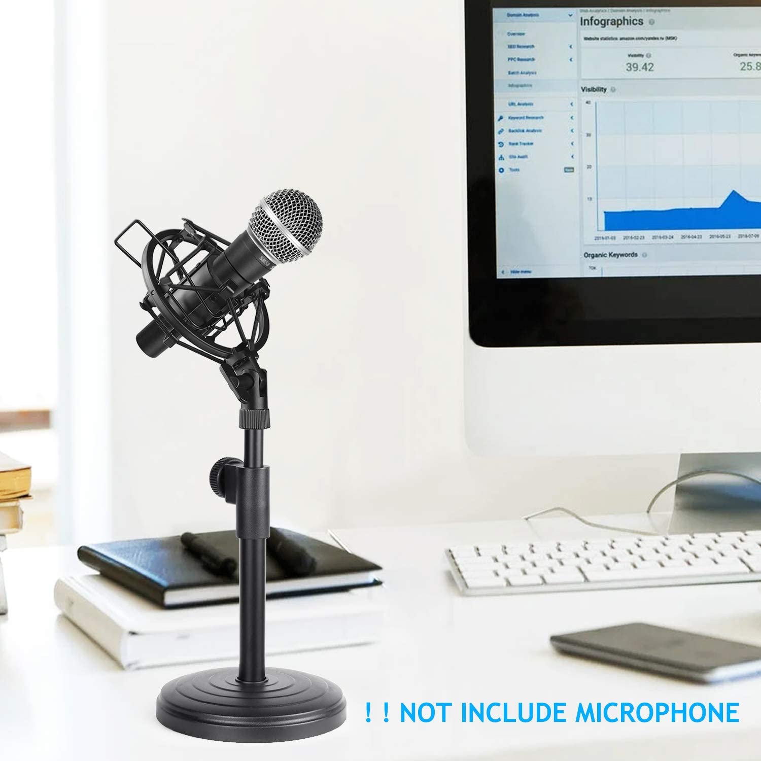 책상 마이크 스탠드, 조정 가능한 테이블 마이크 스탠드 - Shure Mic Sm58 리뷰 및 가격